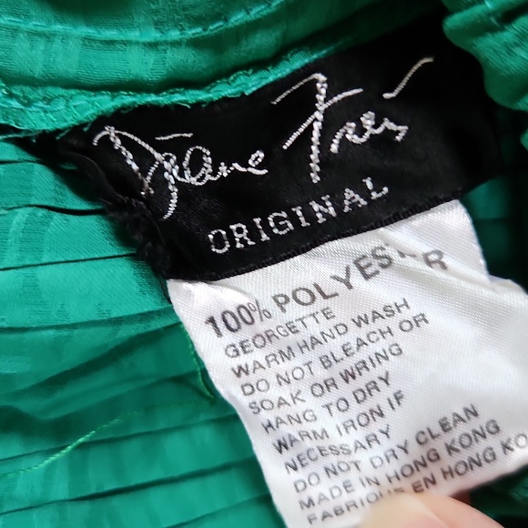 Vintage 80s Diane Freis Georgette Pleated Skirt Set - Picture 13 of 17